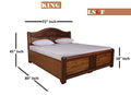 Solid Sagwan Wood Bed with Storage