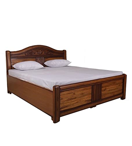 Solid Sagwan Wood Bed with Storage