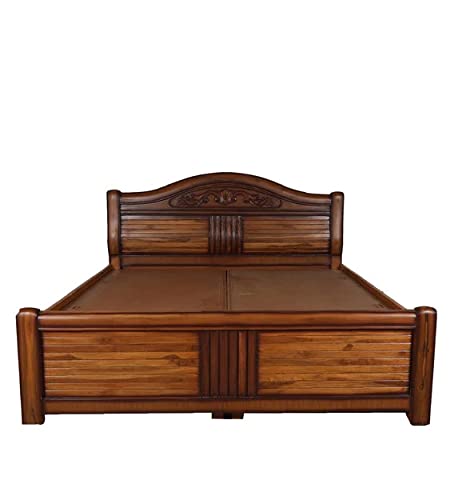 Solid Sagwan Wood Bed with Storage