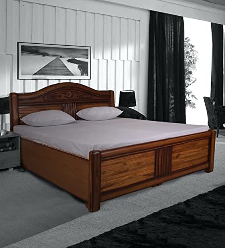 Solid Sagwan Wood Bed with Storage